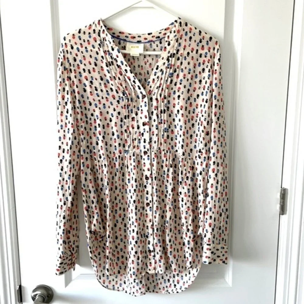 Anthropologie Maeve Patterned Top Sz 8 - Picture 4 of 9